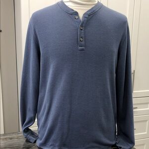 Eddie Bauer Long-Sleeve Henley Shirt – Blue – Men’s Size Large